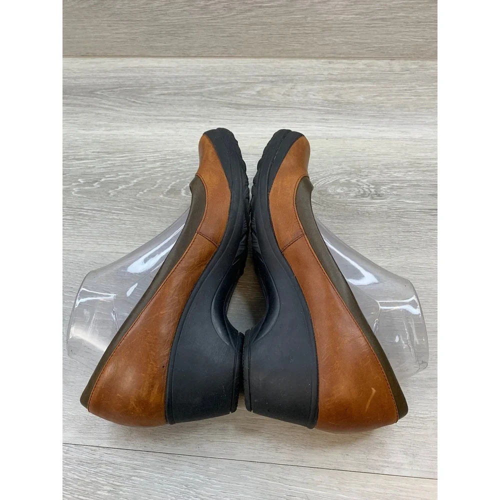 Merrell Women's Brown Leather Wedge Slip On Shoes 10 Comfort Trail Shoes
